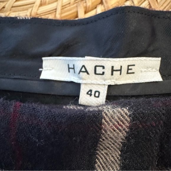 Hache Women’s Pants Wool Plaid Size 40 Small - Picture 4 of 7